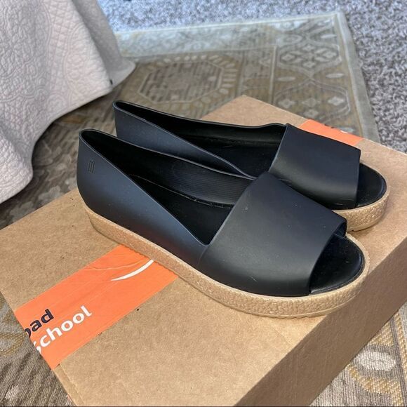 Melissa Puzzle Platform Peep-toe Shoe in Black - Picture 2 of 7